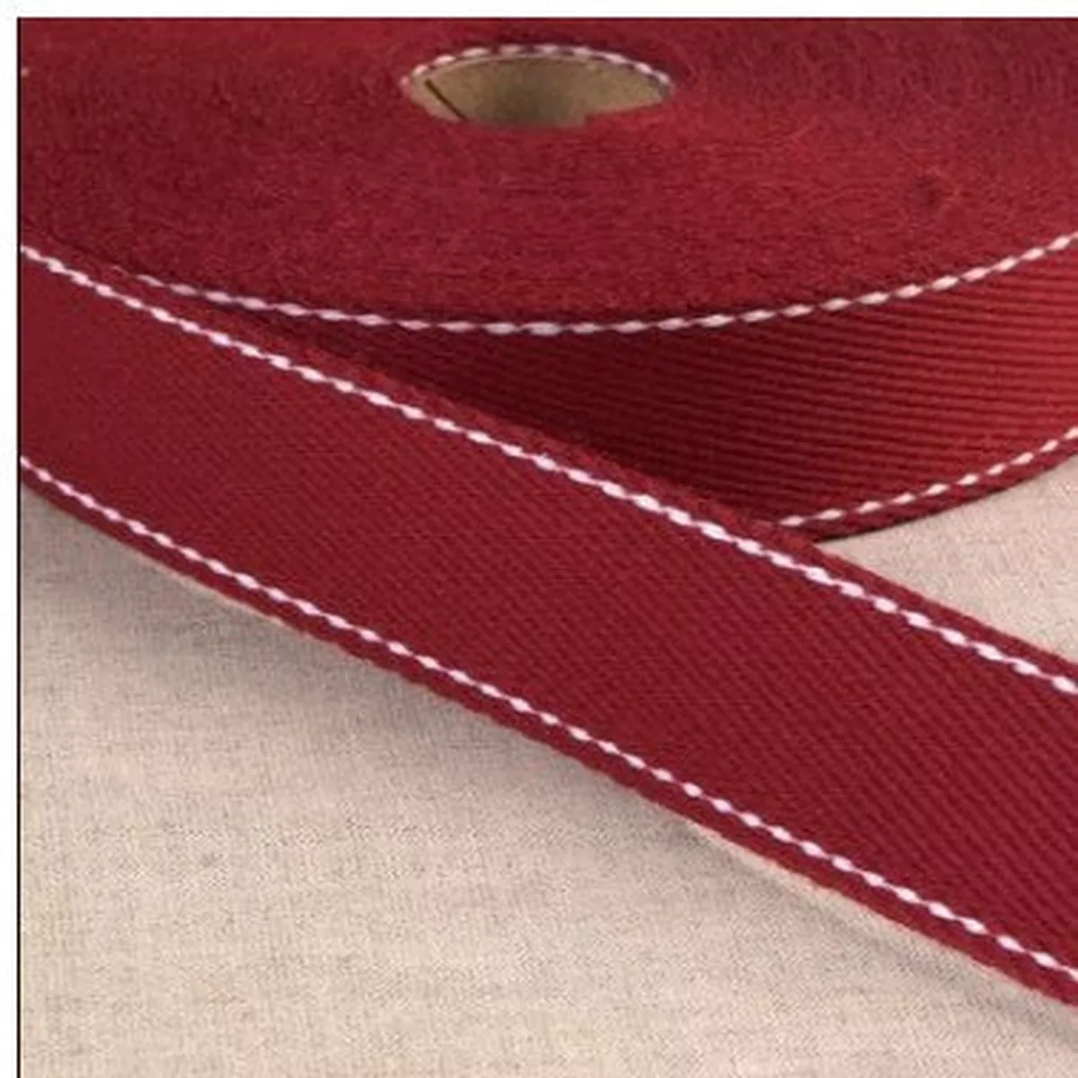 100% Cotton Webbing with , Burgundy