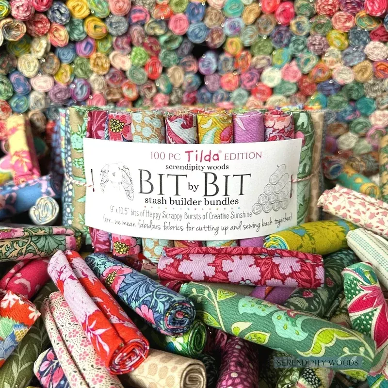 100 pc Tilda Bits Edition - Bit by Bit Stash Builder Bundle - Scrappy Scrap Fat 16ths