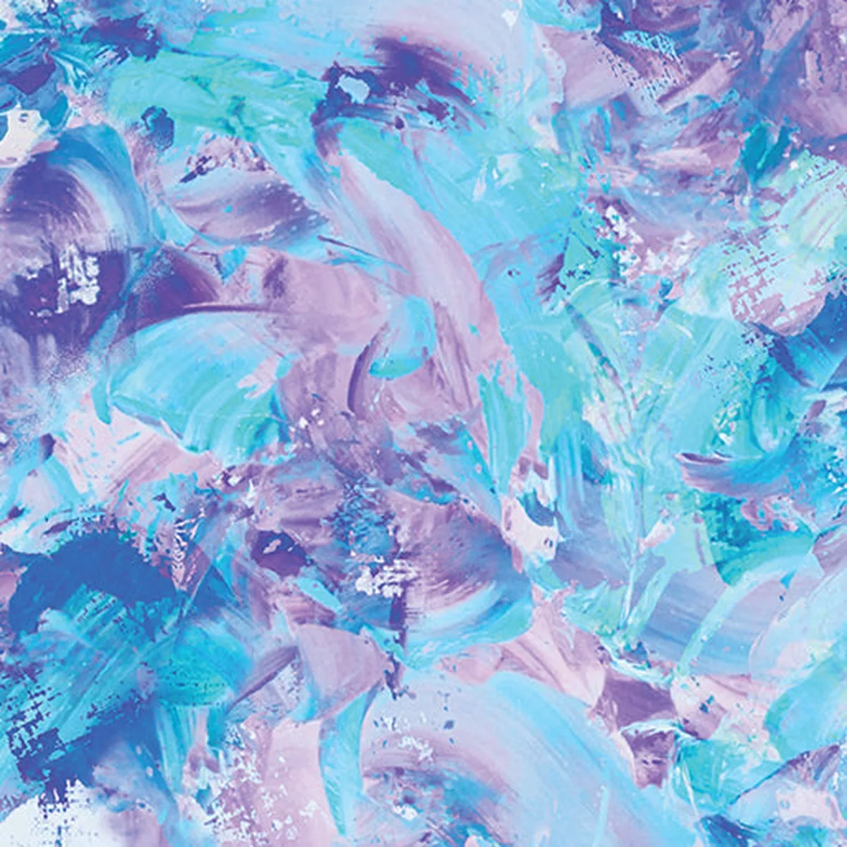 108" Paint Splash - Turquoise/Lilac