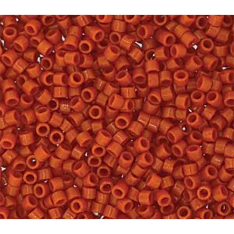 11/0 Miyuki Delica Seed Bead - Duracoat Opaque Persimmon