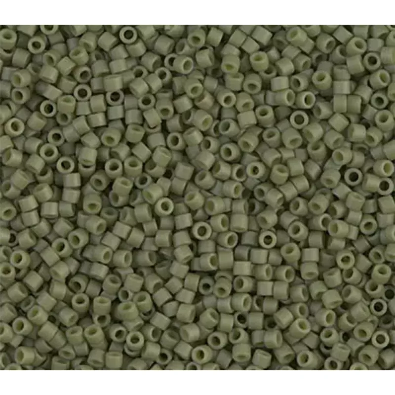 11/0 Miyuki Delica Seed Bead - Matte Opaque Olive