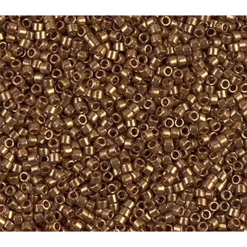 11/0 Miyuki Delica Seed Bead - Metallic Luster Transparent Rosegold