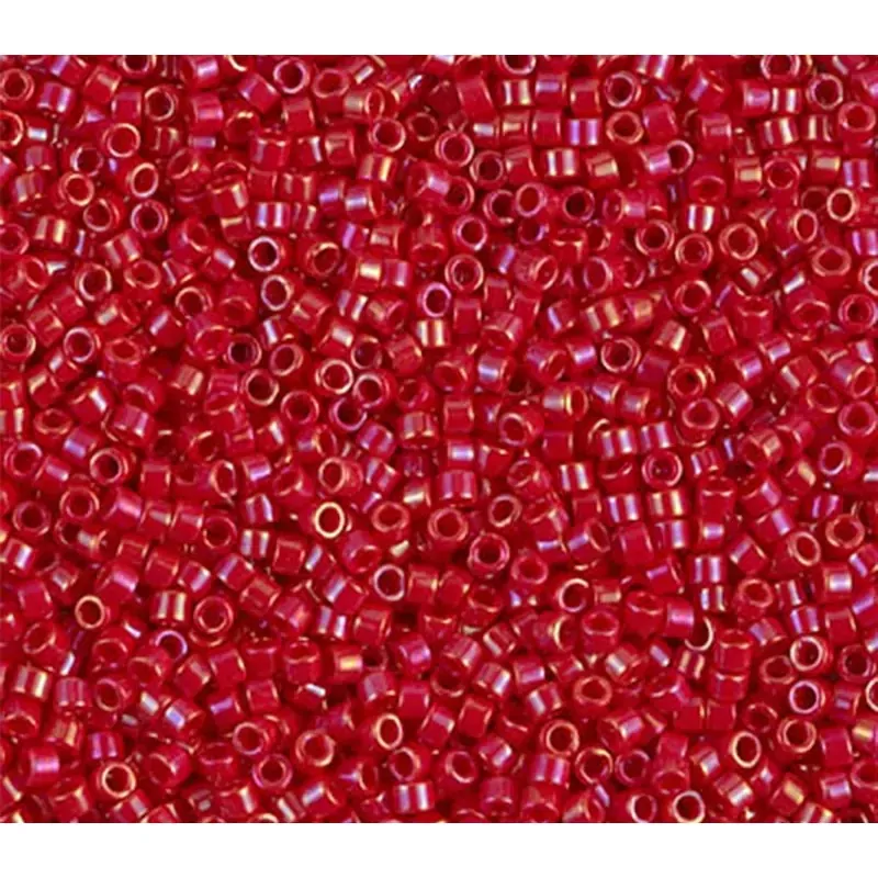 11/0 Miyuki Delica Seed Bead - Opaque Red Luster