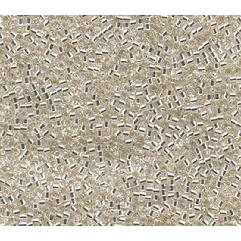 11/0 Miyuki Delica Seed Bead - Silver Lined Crystal