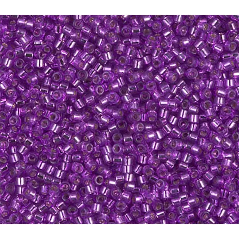11/0 Miyuki Delica Seed Bead - Silver Lined Dyed Bright Violet