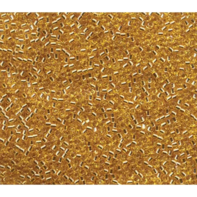 11/0 Miyuki Delica Seed Bead - Silver Lined Gold