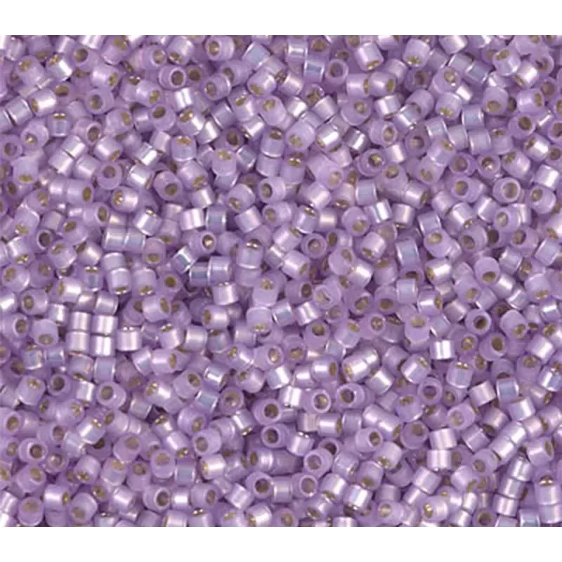 11/0 Miyuki Delica Seed Bead - Silver Lined Lavender Alabaster Dyed