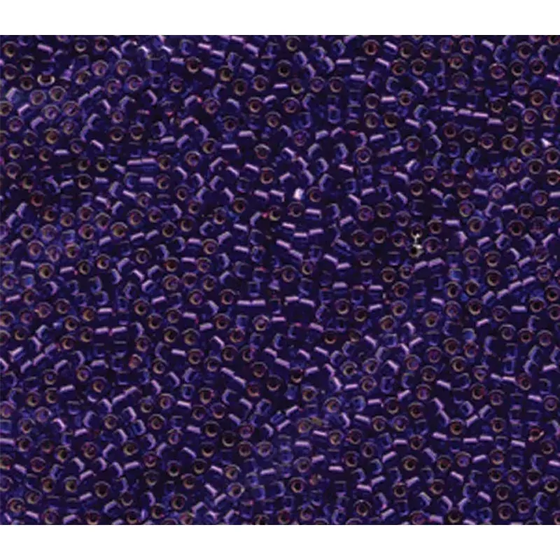 11/0 Miyuki Delica Seed Bead - Silver Lined Violet Dyed
