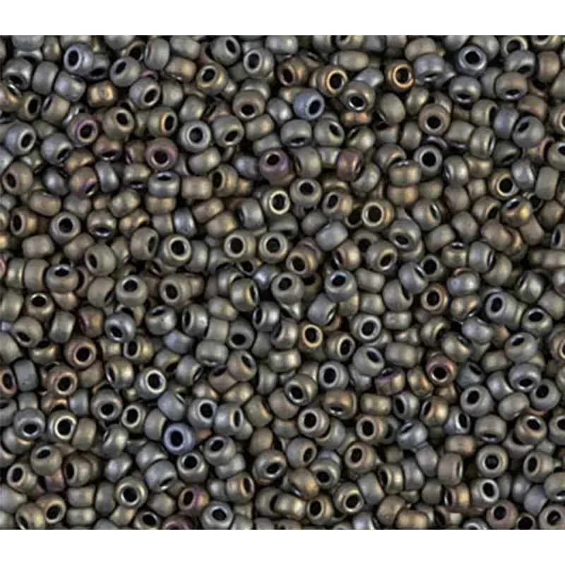 11/0 Miyuki Round Seed Bead - Matte Silver Grey