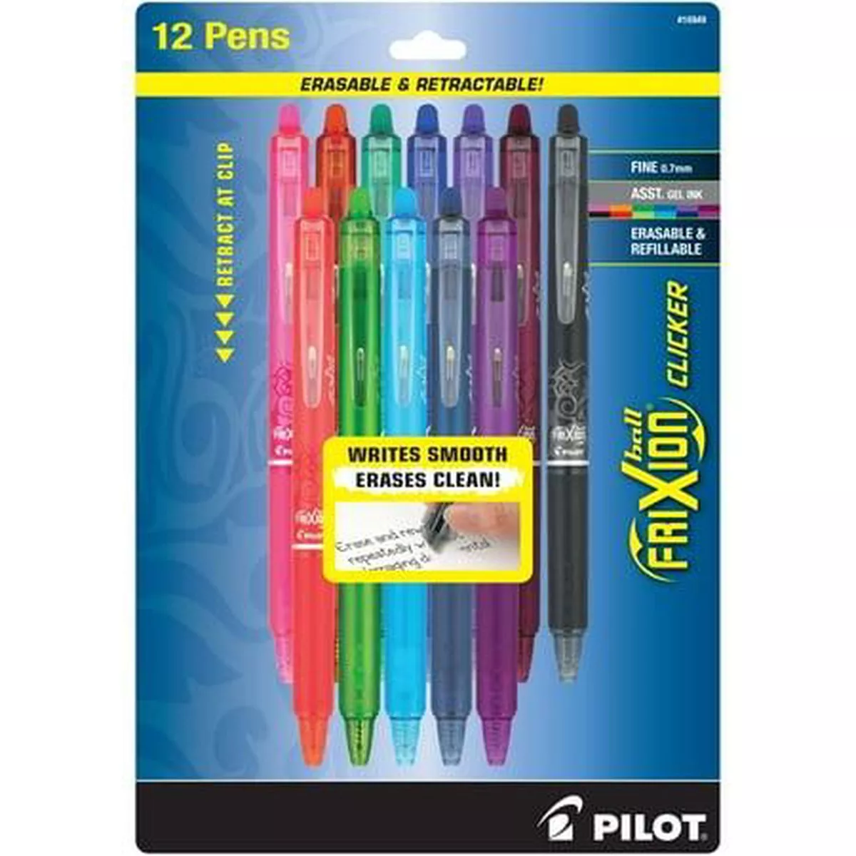12 PILOT Frixion Clicker Erasable Gel Ink Pens Point Ink