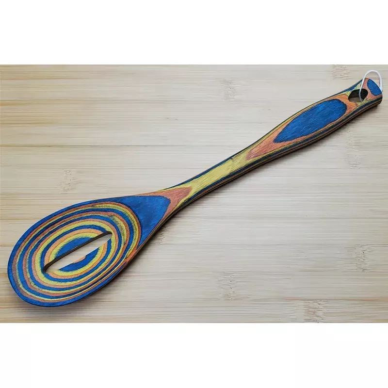 12 Wooden Slotted Spoon - Horizon