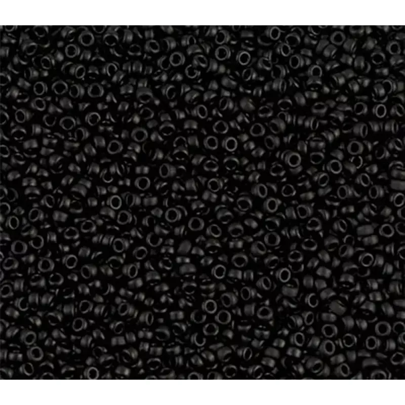 15/0 Miyuki Round Seed Bead - Matte Black