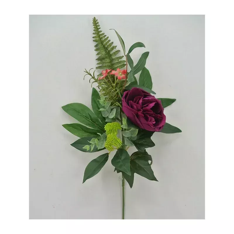 16 Peony & Fern Spray