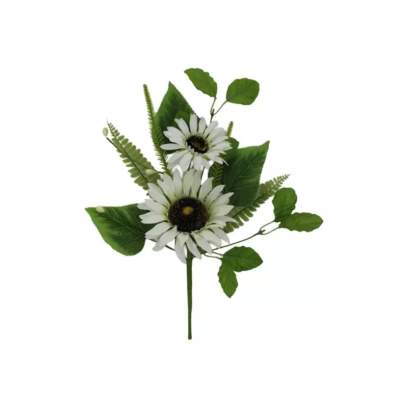 16 Sunflower Spray, White