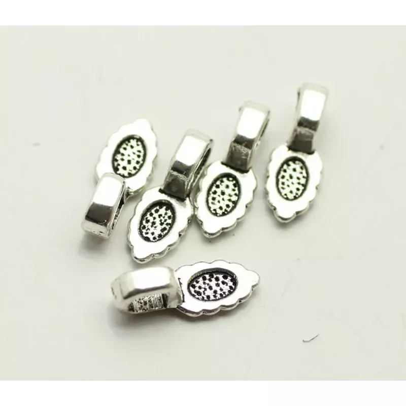 16x6mm Glue On Bail - Antique Silver Plated