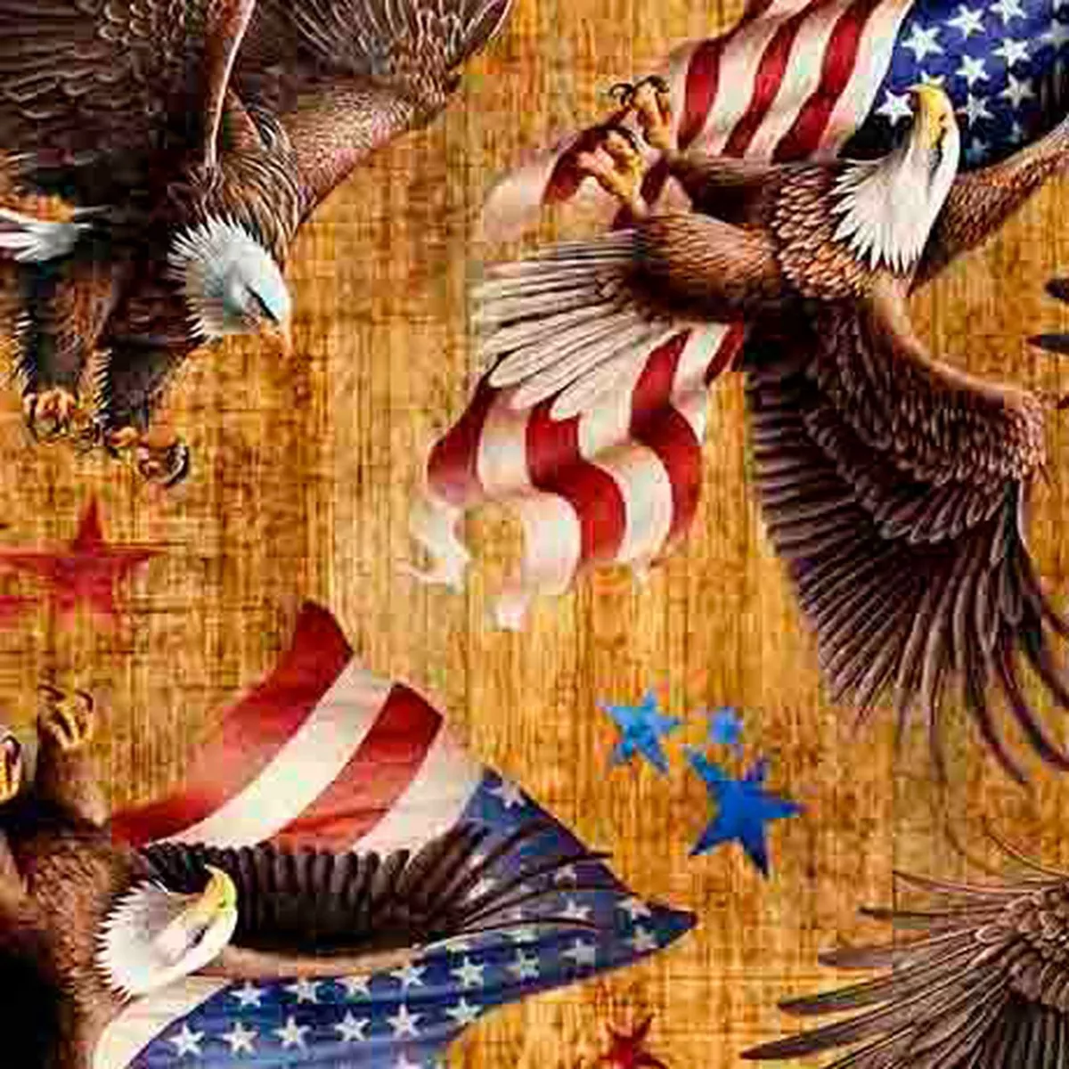 1776 AMERICAN EAGLE & FLAG TOSS AMBER