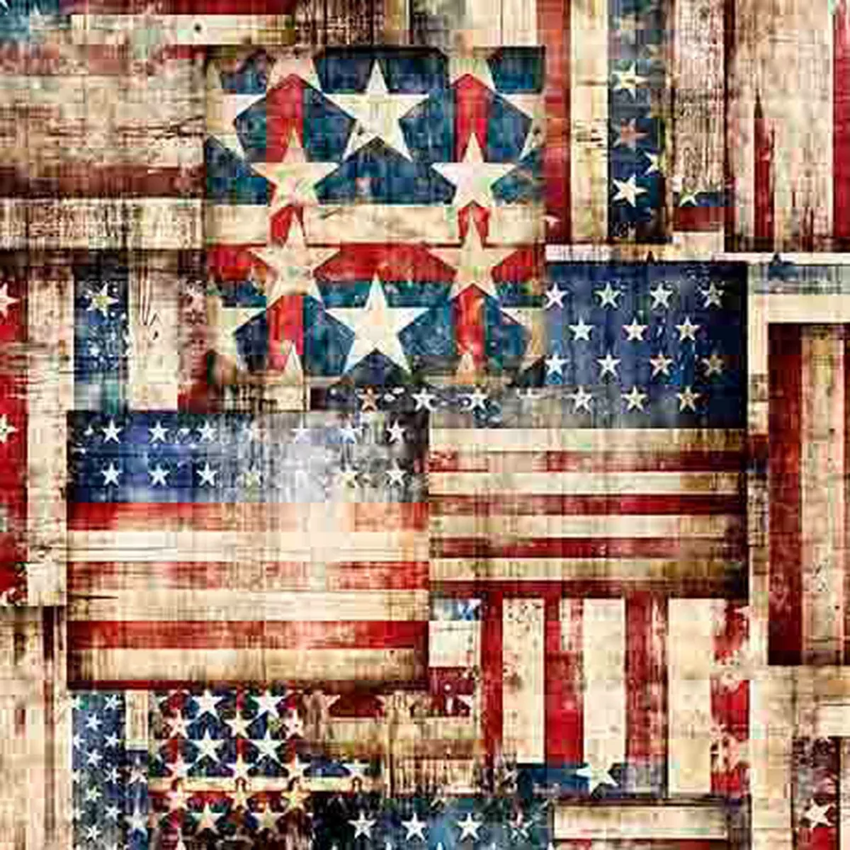 1776 FLAG PATCHWORK RED/NAVY