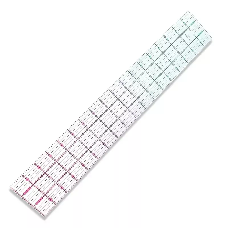 18 x 3 Ruler - Pink to Teal Gradient | Glitter