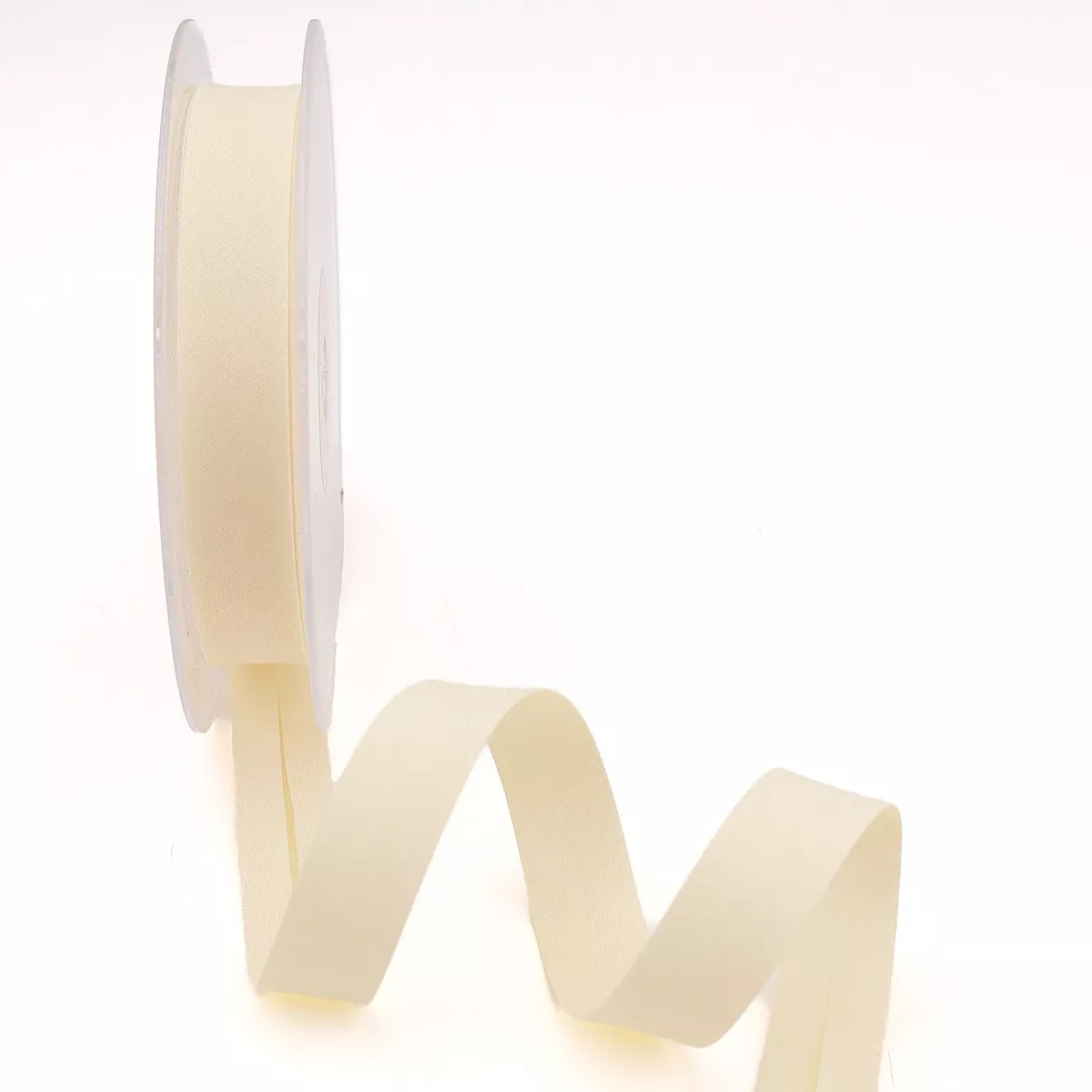 18mm Poly-Cotton Folded Bias Binding Sewing Trim for Garments & Crafts - Cream
