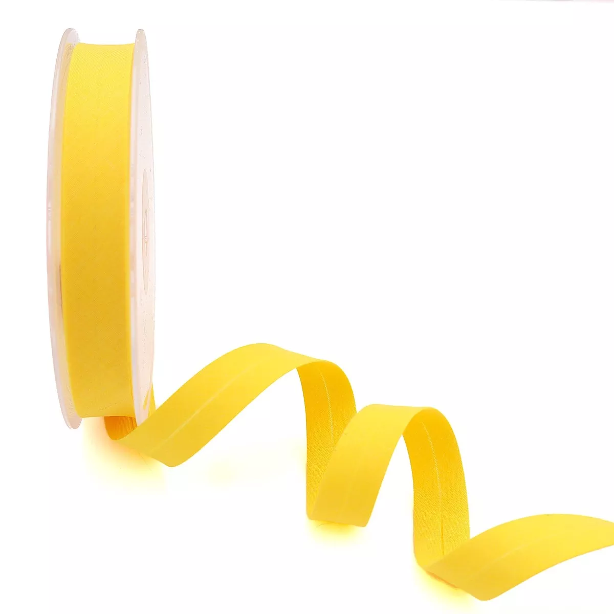 18mm Poly-Cotton Folded Bias Binding Sewing Trim for Garments & Crafts - Sunburst