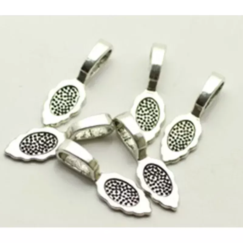 18x7mm Glue On Bail - Antique Silver Plated