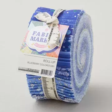 2.5 Inch STRIPS:Fabric Market Blueberry Colorstory 2.5 inch strips by Flowerhouse for Robert Kaufman, 40 pc