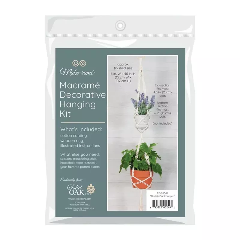 2 Mini Plant Hanger Macrame Kit by Solid Oak