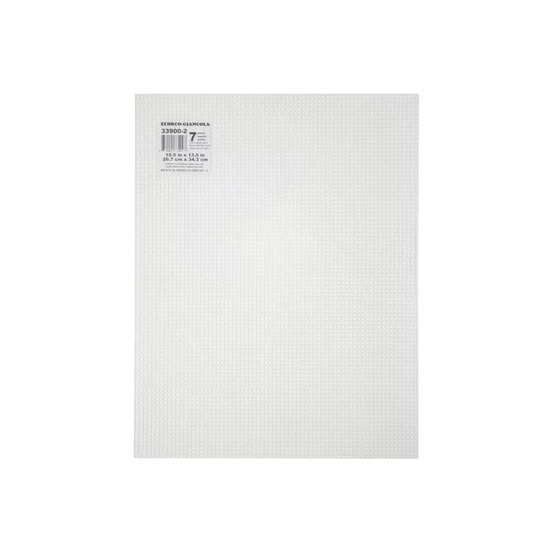 #7 Mesh Plastic Canvas - White - 10.5 x 13.5