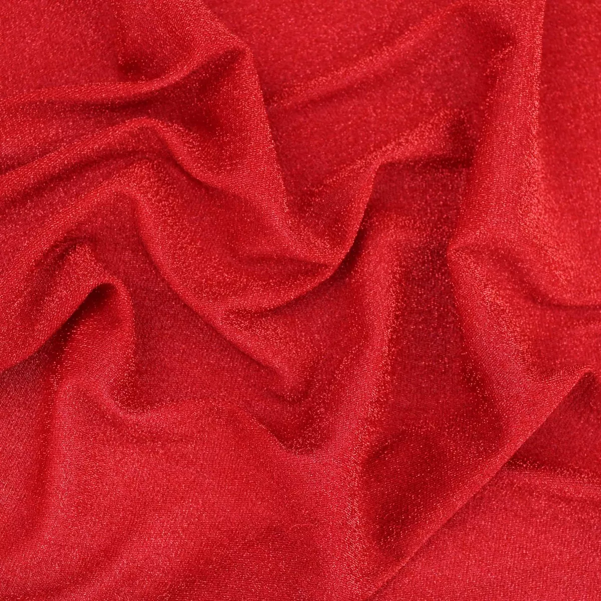 All Over Lurex Glitter Jersey - Red
