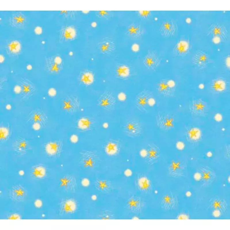 Anime Friends Stars Blue Yardage