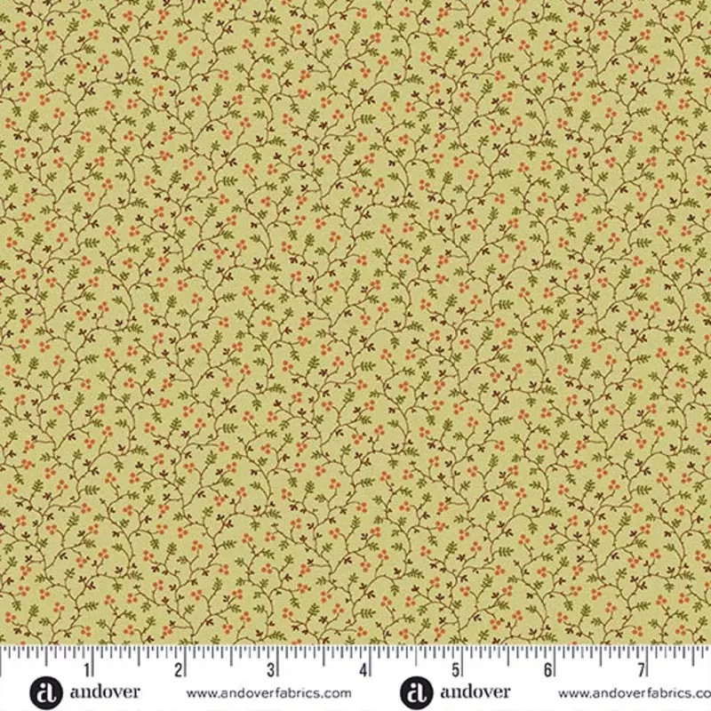 Autumn Woods Berryvine A-1552-G Moss Fabric