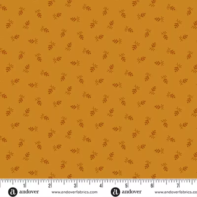 Autumn Woods Conifer A-1551-Y Pumpkin Fabric