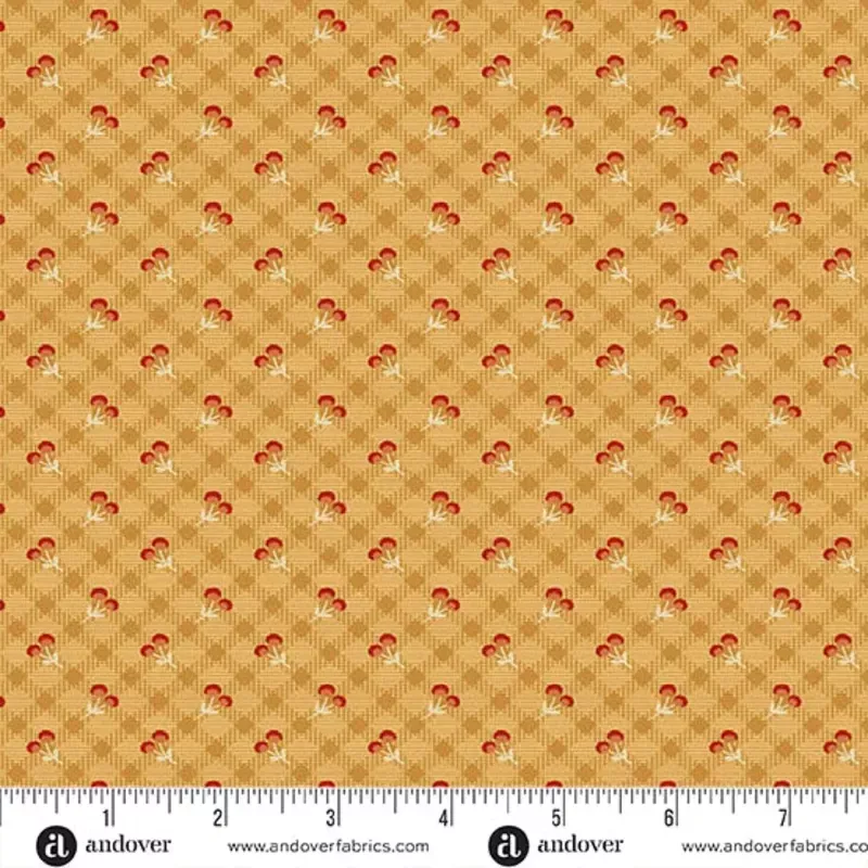Autumn Woods Harvest Check A-1549-Y Caramel Fabric