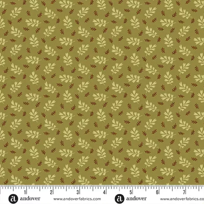 Autumn Woods Heartleaf A-1548-G Fern Fabric
