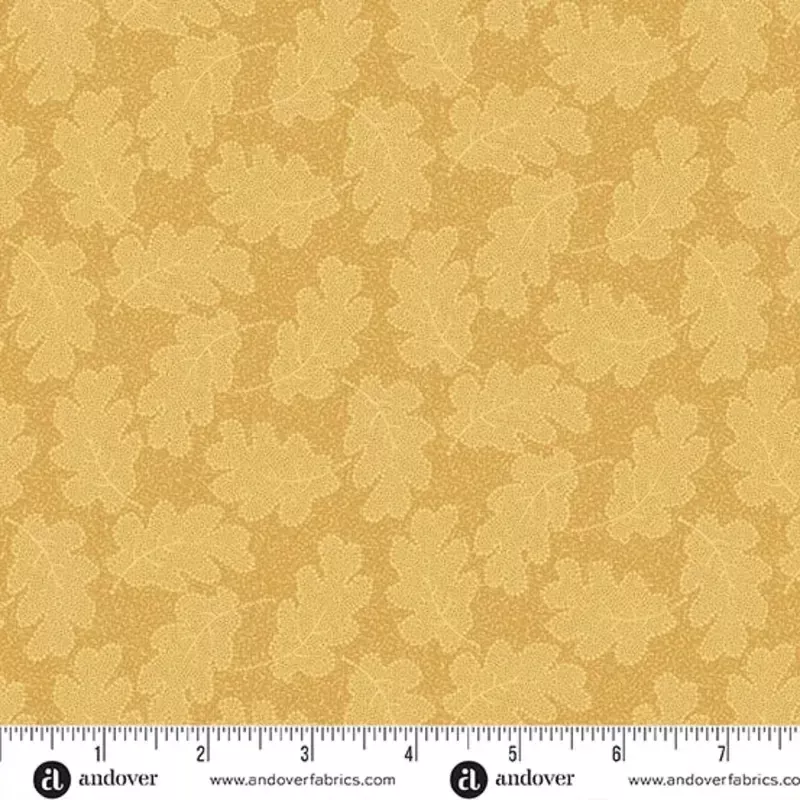 Autumn Woods Oakleaf A-1547-Y Maize Fabric