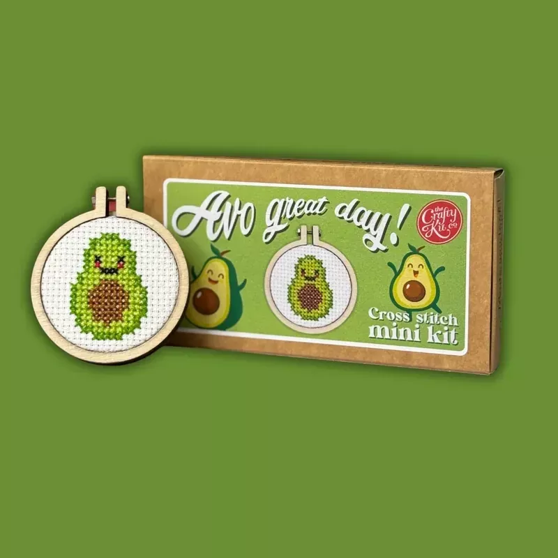 'Avo Great Day!' Mini Matchbox Cross Stitch Kit