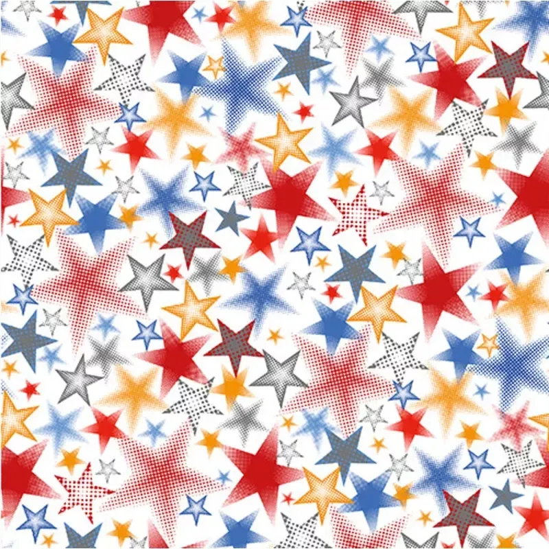 Burger Bar Bunch O'Stars White Fabric