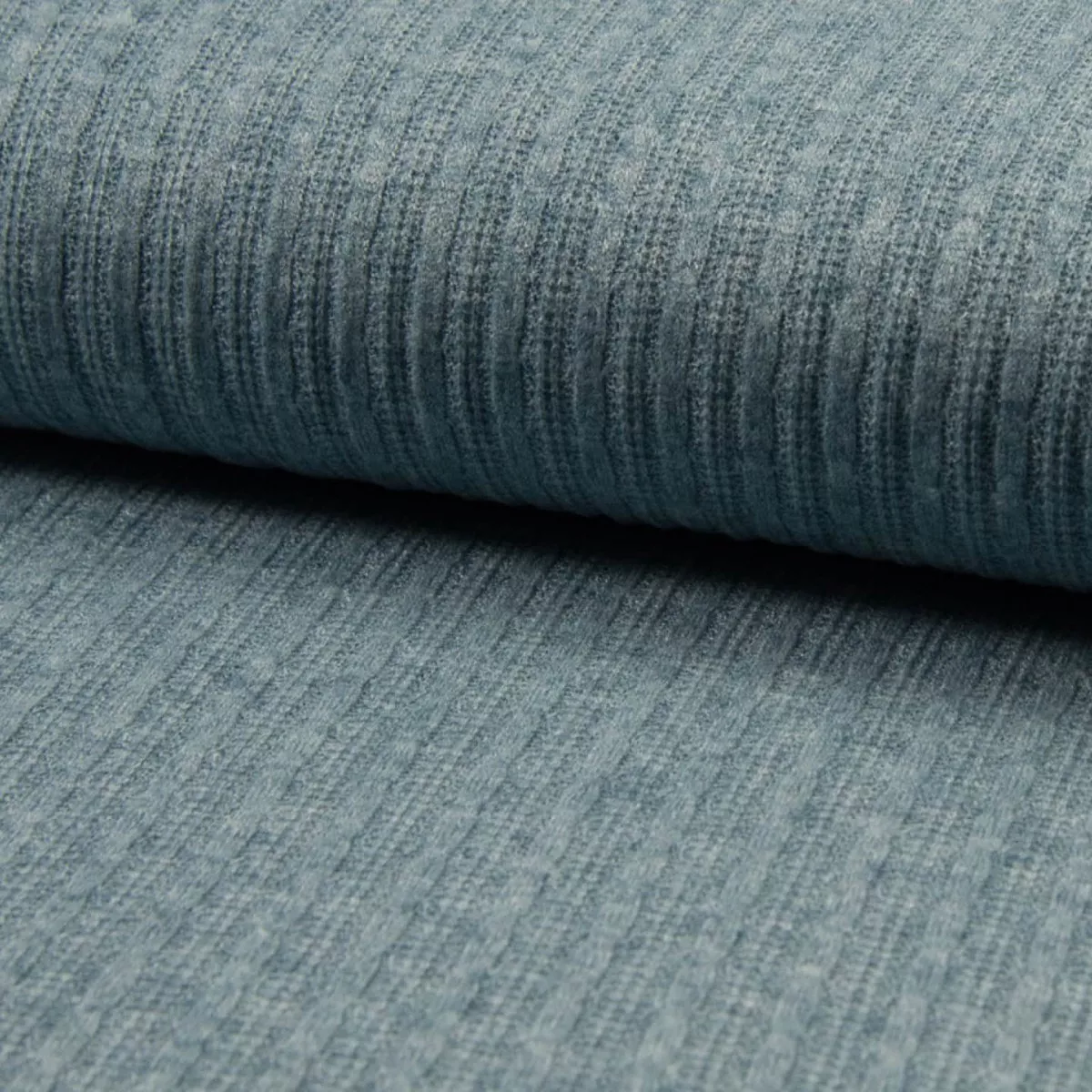 Chloe Soft Brushed Cable Jacquard Knit - Petrol