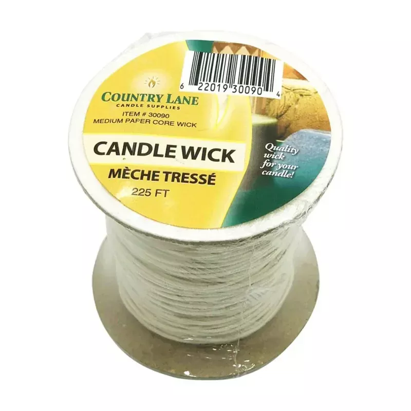 Country Lane Paper Candle Wick Spool - 225-foot - Medium