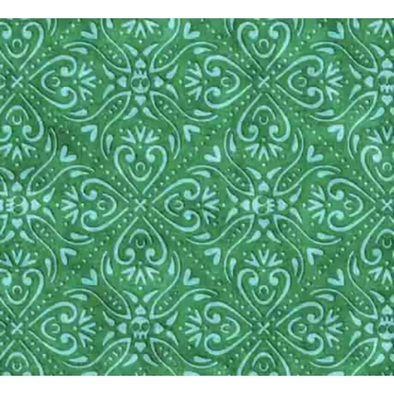 Creepin' it Real Scroll Medallion Green Yardage