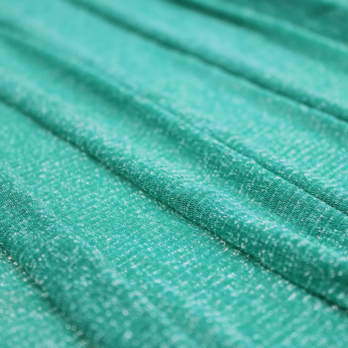 Crinkled Lurex Nylon Mesh - Sea
