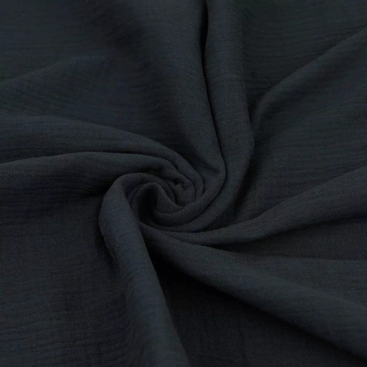 Double Gauze Plain Pure Cotton - Black