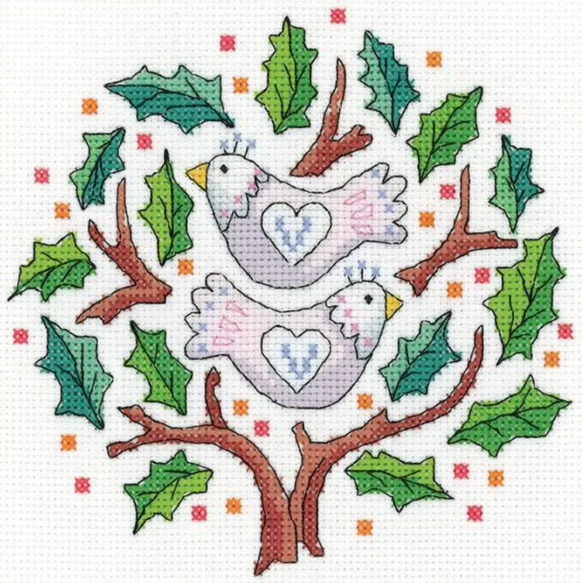 "Doves" - from the English brand Heritage Crafts - cross-stitch kit (price for the set)