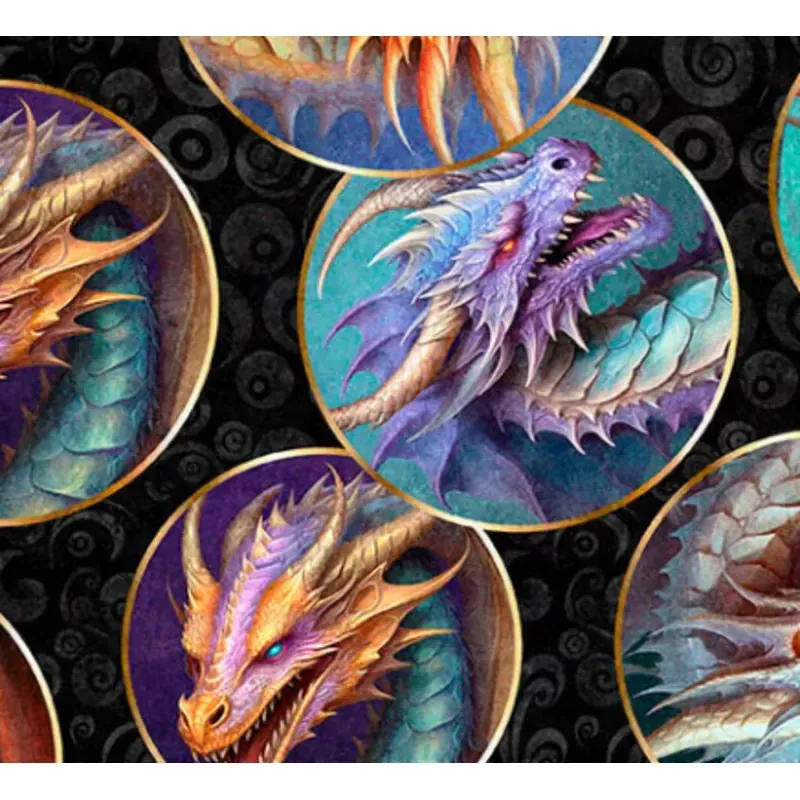 DRAGON'S SONG 2600 31153 J 15O CHARCOAL Fabric