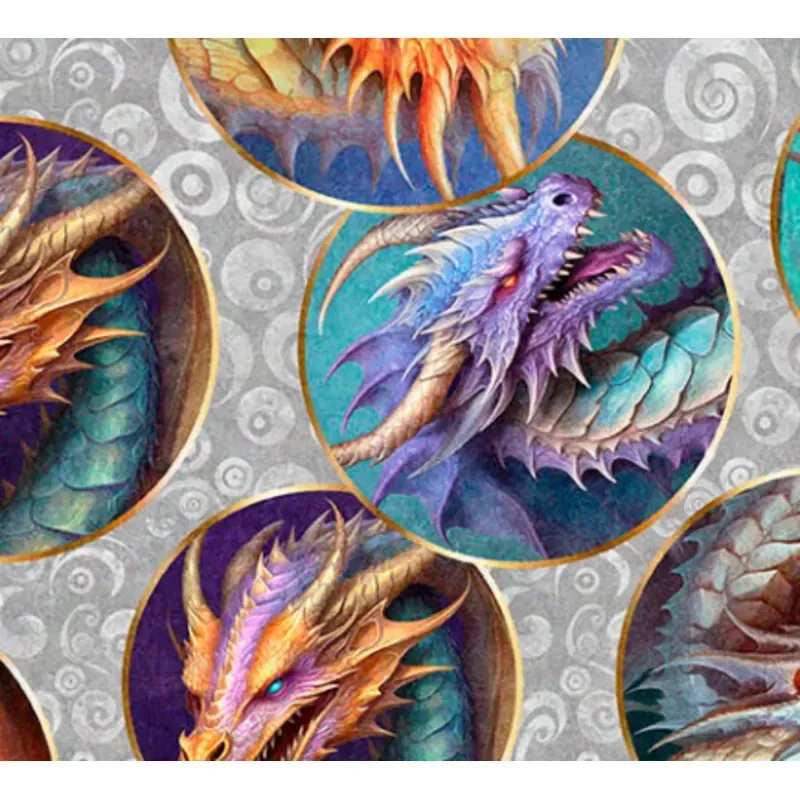 DRAGON'S SONG 2600 31153 K 15O GRAY Fabric