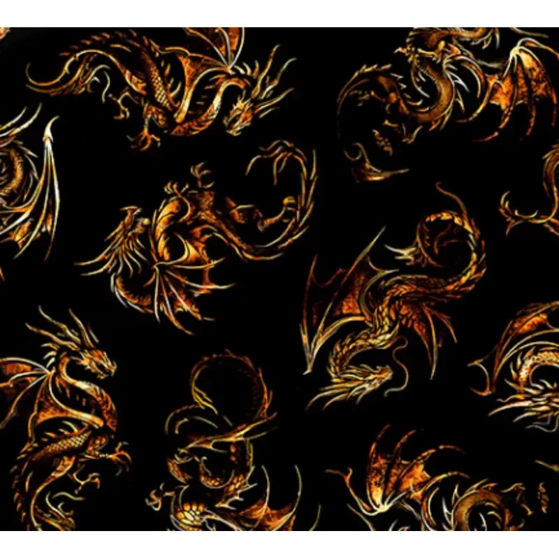 DRAGON'S SONG 2600 31154 J 15O BLACK Fabric