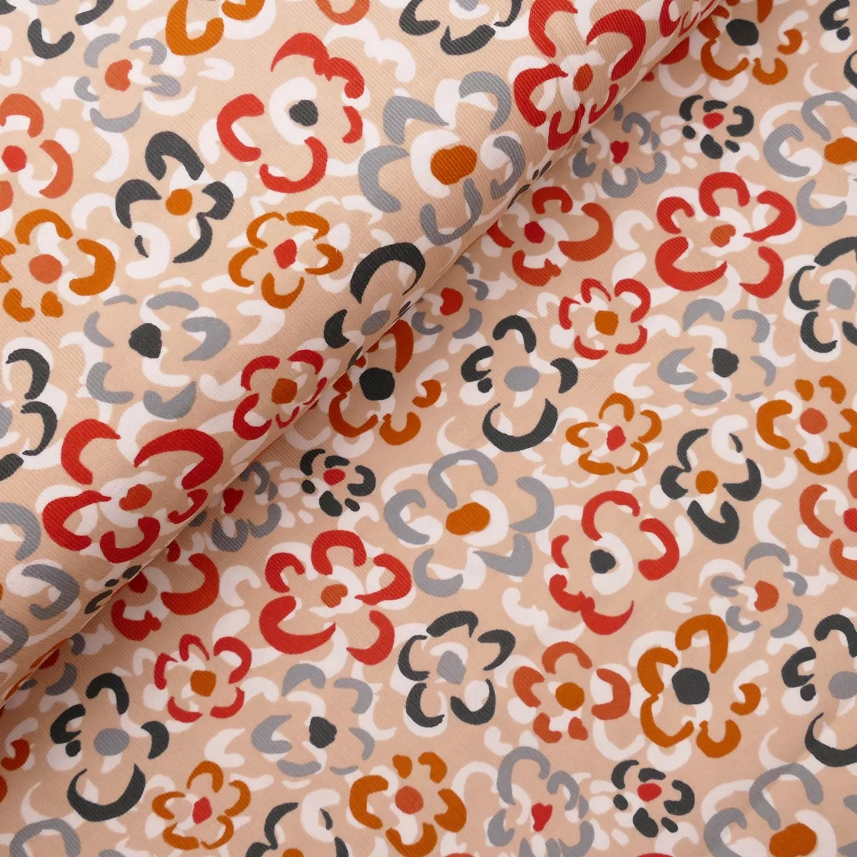 Flower Corduroy 21 Wale Pure Cotton - Sand