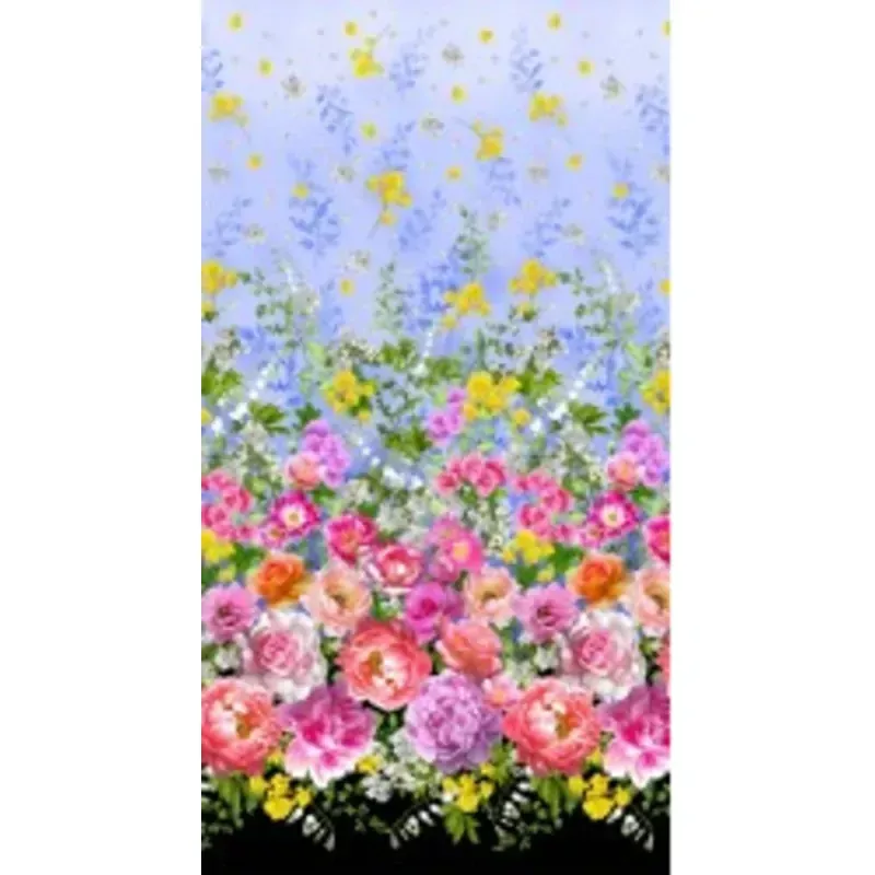 Flower Splendor FLOWER SPLENDOR BORDER DCX10535-BLUE-D yardage