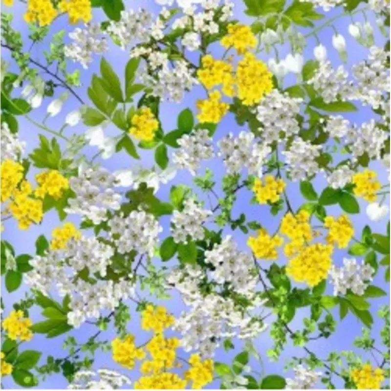 Flower Splendor FRESH SPRIGS DCX10529-BLUE-D yardage
