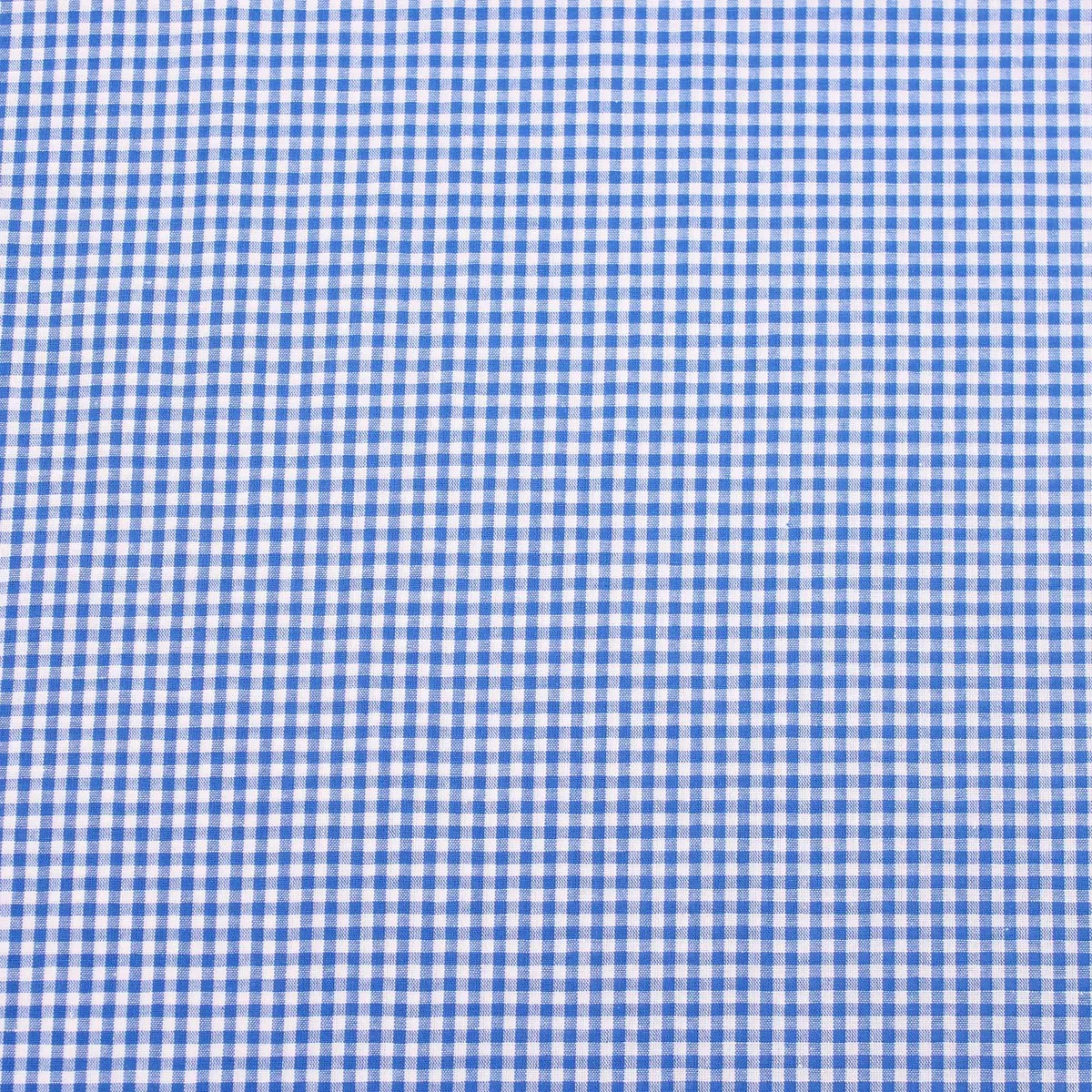 Gingham Mini Checked Cotton - Blue
